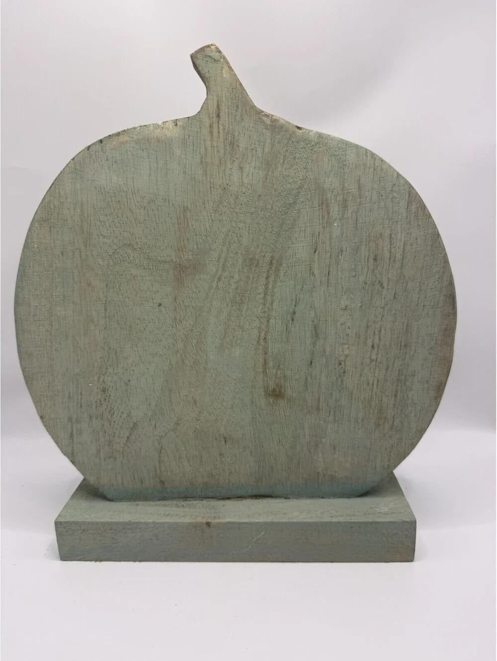 Solid Wood 13” Teal Pumpkin Fall On Stand Decor
